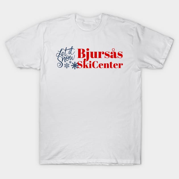 Bjursås SkiCenter (Bjursas SkiCenter) in Snow T-Shirt by ArtDesignDE